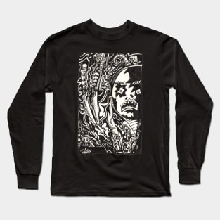 Wickedest Man (unpremeditated drawing of Aleister Crowley) Long Sleeve T-Shirt